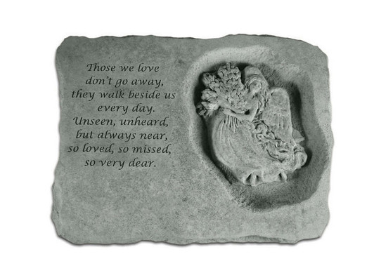 Garden Accents - Those We Love - With Angel - Memorial Garden Stone