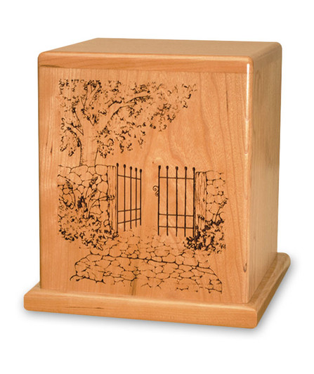 Garden Gate Cherry Cremation Urn - Engravable