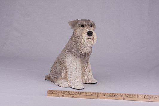 Gray Schnauzer Hollow Figurine Urn - 2777