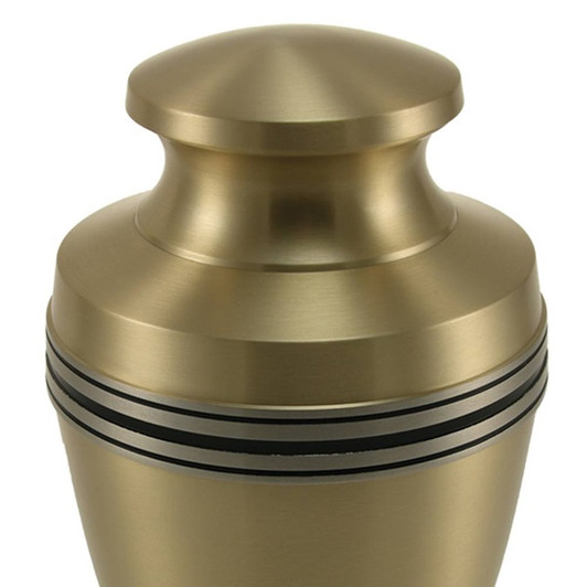 Grecian Bronze Brass Cremation Urn - Engravable
