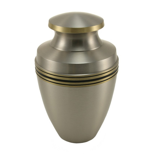 Grecian Pewter Brass Cremation Urn - Engravable