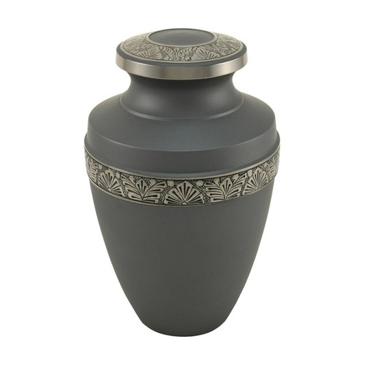 Grecian Rustic Pewter Brass Cremation Urn - Engravable