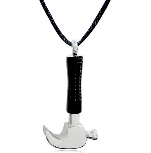 Hammer Stainless Steel Cremation Jewelry Pendant Necklace