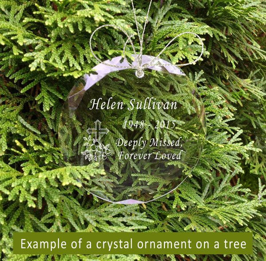 Design Your Own Heart Crystal Memorial Ornament