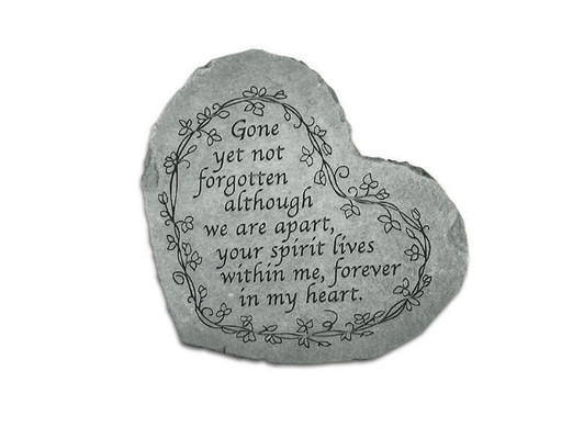 Heartful Thoughts - Gone Yet Not - Memorial Garden Stone