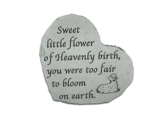 Heartful Thoughts - Sweet Little Flower - Memorial Garden Stone