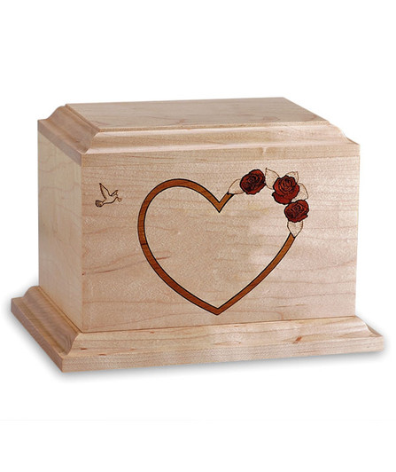 At Home In Our Hearts - Wood Infant Cremation Urn - Engravable