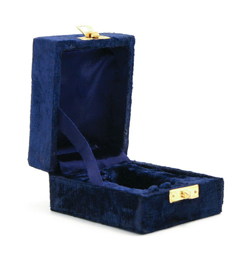 Indigo Blue Velvet Keepsake Cremation Urn Box