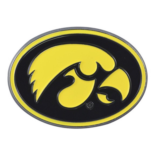 Iowa Aluminum Embossed NCAA College Logo Emblem