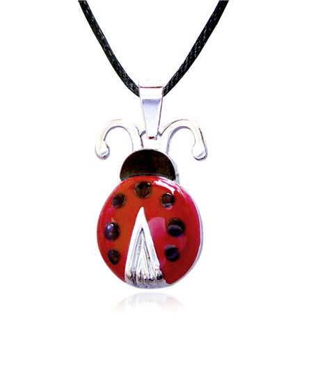 Ladybug Stainless Steel Cremation Jewelry Pendant Necklace