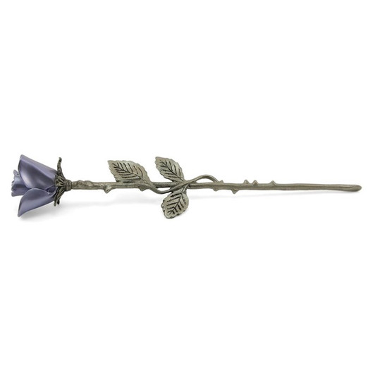 Lavender Long Stem Rose Brass Keepsake Cremation Urn