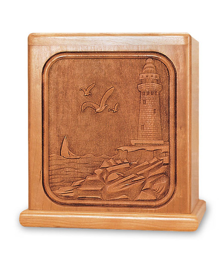 Lighthouse Cherry Cremation Urn - Engravable