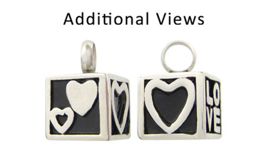 Love Cube Stainless Steel Cremation Jewelry Pendant Necklace