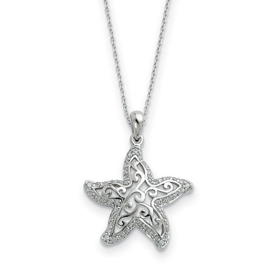 Make a Difference Sterling Silver CZ Memorial Jewelry Pendant