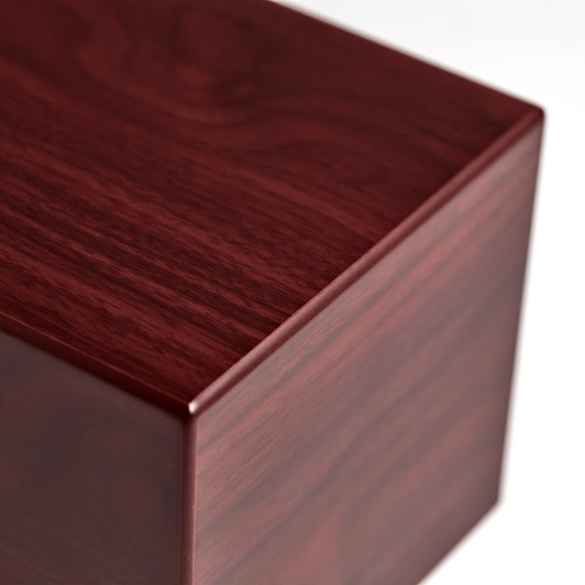 Medium Cherry Finish MDF Wood Pet Cremation Urn