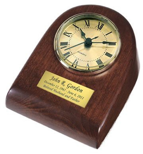 Merlot Mini-Clock Wood Keepsake Cremation Urn