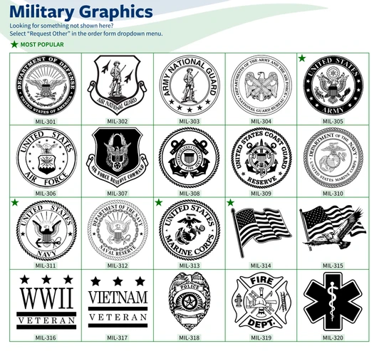 Military Engraved Rectangular Nameplate