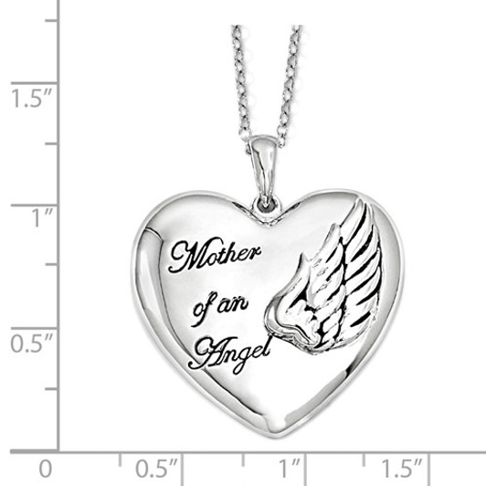 Mother of an Angel Sterling Silver Memorial Jewelry Necklace