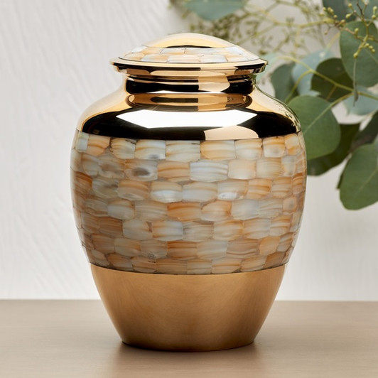 Mother of Pearl Elite Large Cremation Urn