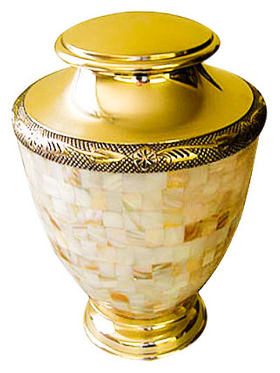 Mother of Pearl Large Cremation Urn - Pearl Collection