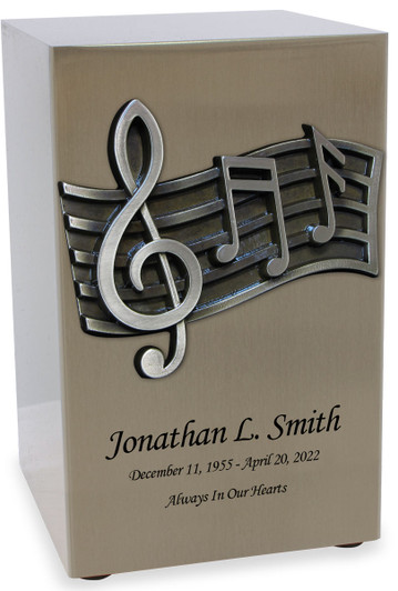 Music Pewter Finish Beaumont Cremation Urn