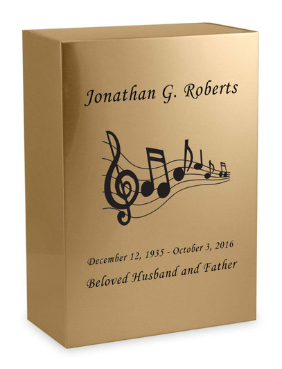 Music Bronze Snap Top Niche Cremation Urn