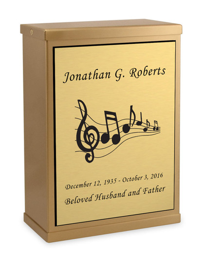Music Bronze Overlap Top Niche Cremation Urn