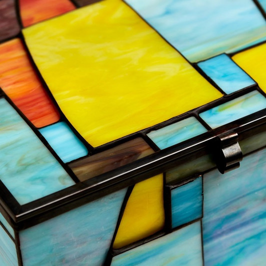 Paragon Geometric Large Stained Glass Memory Chest