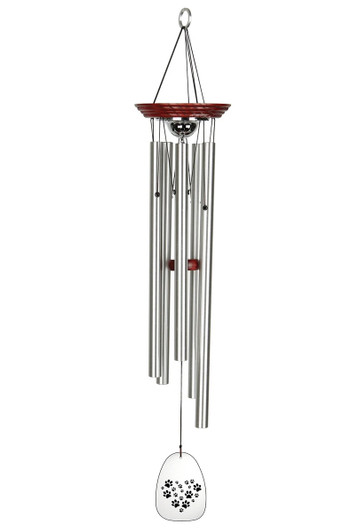 Paw Heart Memorial Wind Chime Cremation Urn
