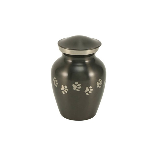 Petite Paw Prints Classic Slate Pet Cremation Urn - Engravable