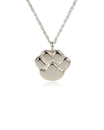 Paw Sterling Silver Pet Cremation Jewelry Pendant Necklace