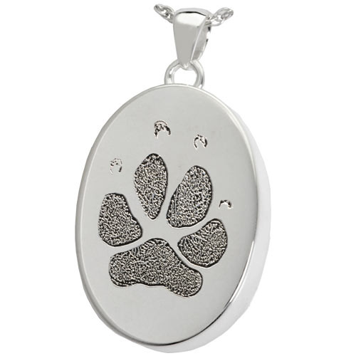 Cat Paw Sterling Silver Pet Cremation Jewelry Pendant Necklace