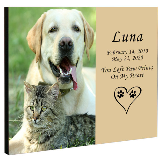 Pet Custom Photo Eternal Reflections Wood Memorial Wall Plaque