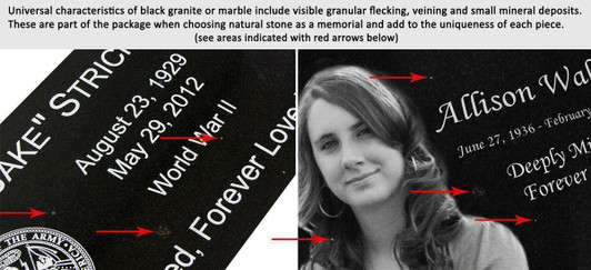 Pet Photo Upright Grave Marker Black Granite Laser-Engraved Memorial Headstone Design 3