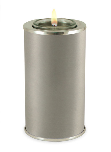 Pewter Tealight Memory Keepsake Candle Cremation Urn