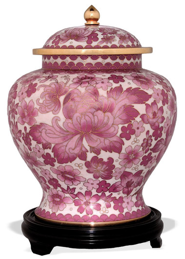 Pink Garland Cremation Urn