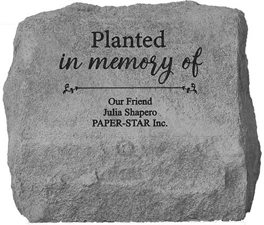 Planted In Memory Of Fused Glass Memorial Garden Stone