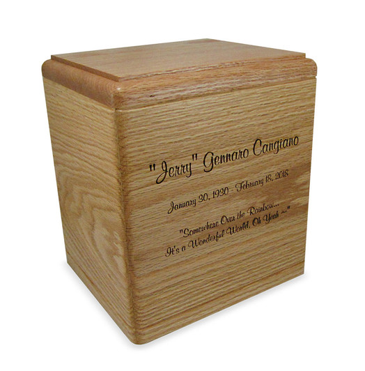 President's Oak Wood Cremation Urn