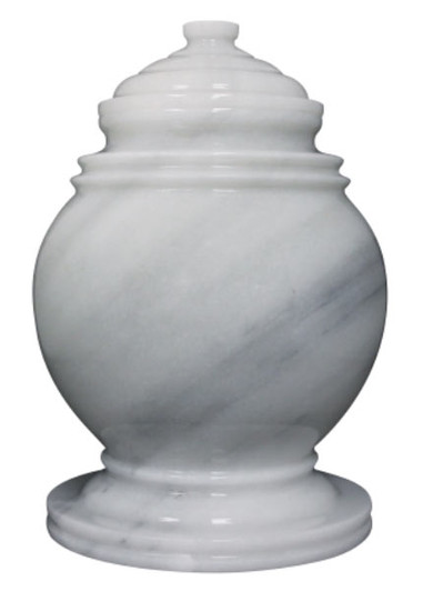 Princess Antique White Marble Cremation Urn