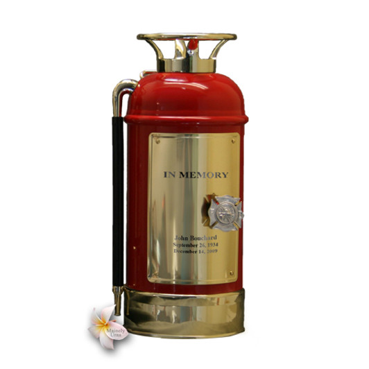 Red Fire Extinguisher Firefighter Cremation Urn