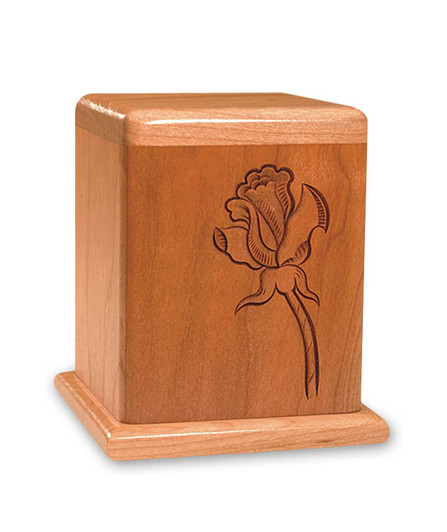 Rose Cherry Keepsake Cremation Urn - Engravable