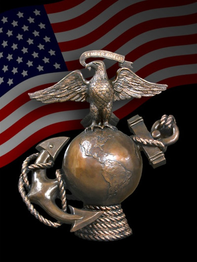Semper Fidelis Marine Corps Cast Bronze Cremation Urn