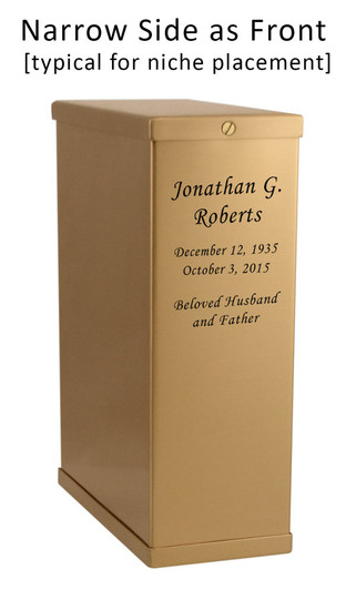Bronze Overlap Top Niche Cremation Urn
