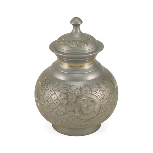 Silver Engraved Cremation Urn- 3 Sizes