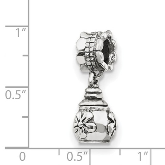 Silver Reflections Sterling Silver Cremation Jewelry Dangle Bead Charm