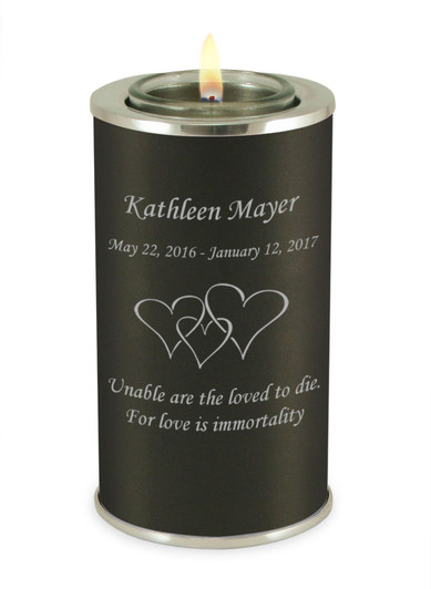 Slate Tealight Memory Keepsake Candle Cremation Urn