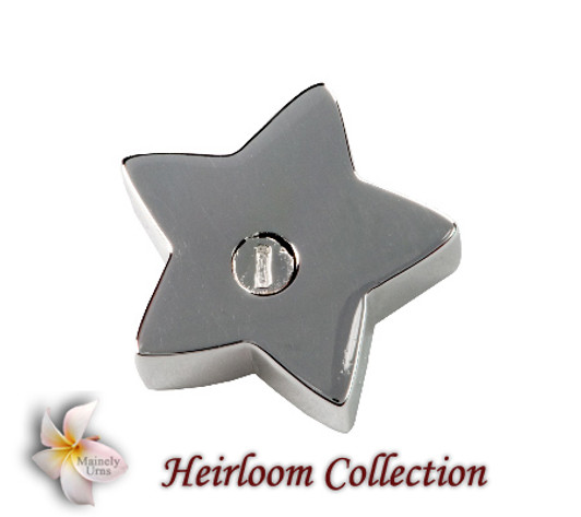 Slide Star Cremation Jewelry in Sterling Silver