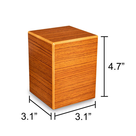 Small Society Collection Rustic Oak Wood Finish Cremation Urn