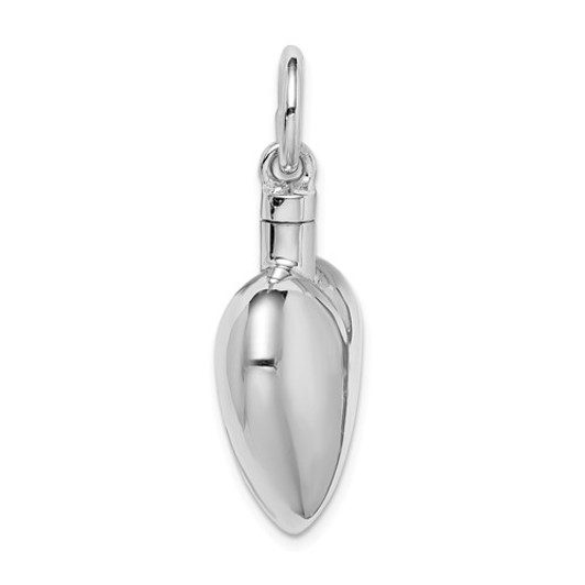 Smooth Heart Sterling Silver Cremation Jewelry Pendant