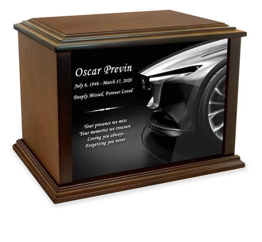 Sports Car Eternal Reflections Wood Cremation Urn